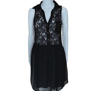 Speechless Black Lace Sheer Dress Size L